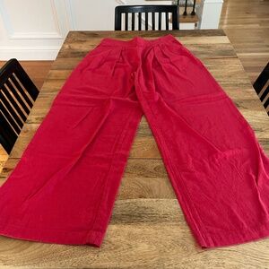 Abercrombie + Fitch Linen-Blend Ultra Wide-Leg Pant